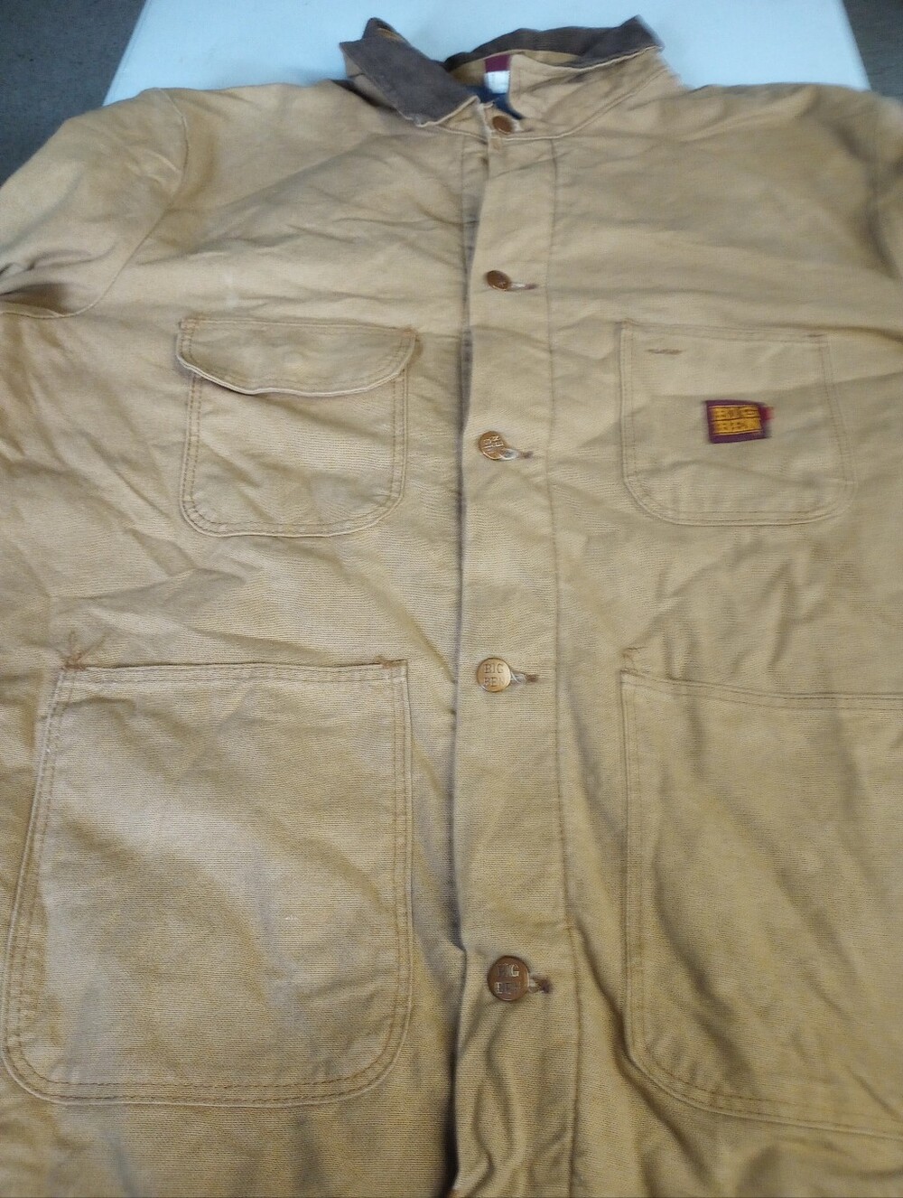 Big Ben Men's Tan Workwear Canvas Jacket Size 48 Regular